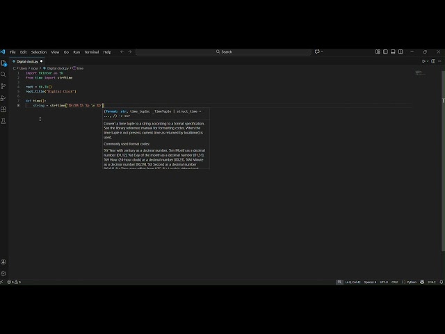 Build a Digital Clock In PYTHON | Python Projects For Beginners