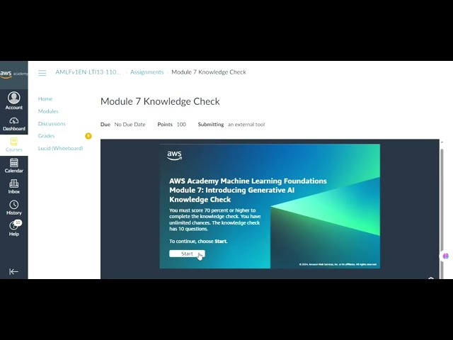 📚 AWS Cohort 12 Internship 2025  [module 7]– Full Knowledge Check Answers & SageMaker Canvas
