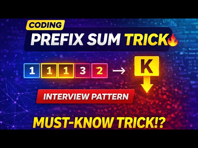 Subarray Sum Equals K | Prefix Sum Interview Trick (LeetCode 560)