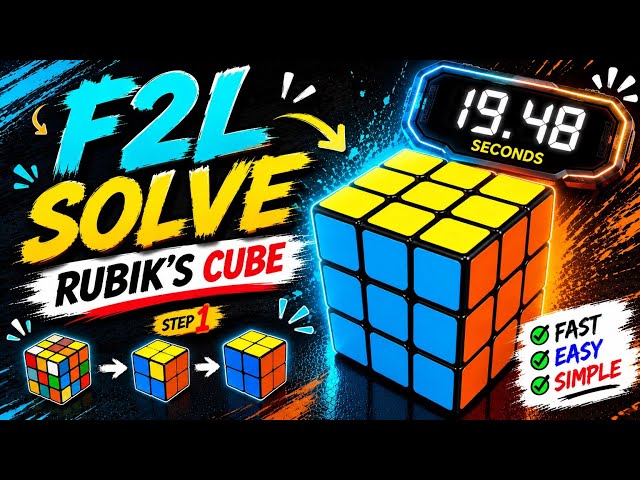 F2L SOLVE in Just Seconds! 😱🔥 | Rubik’s Cube 3x3 | easy method | beginner friendly | in hindi 