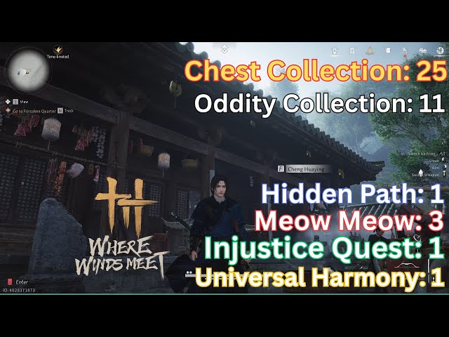 How to Cracetown Guide Full (Chest, Camp, Cats, Oddity, Harmony, Hidden Path) Where Winds Meet