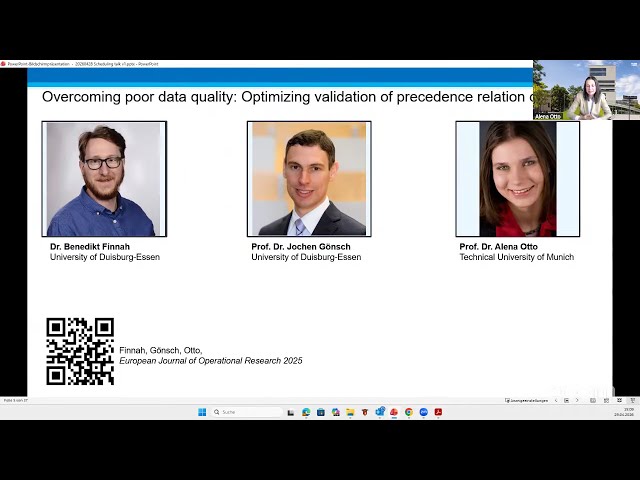 Alena Otto (TU Munich) Overcoming poor data quality