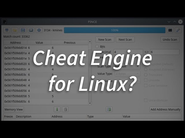PINCE Tutorial - Linux Cheat Engine Alternative