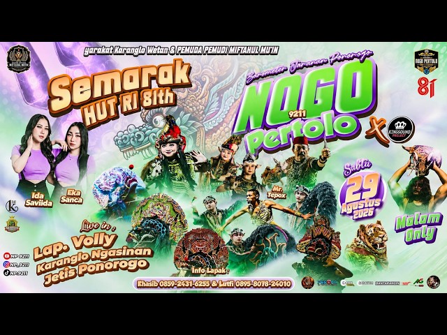 LIVE MALAM INI JARANAN NOGO PERTOLO DI NGASINAN JETIS PONOROGO