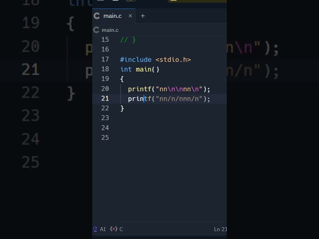 "The Hidden Patterns in Simple Code: Debugging C Output"? #shortvideo #ytshorts #youtubeshorts