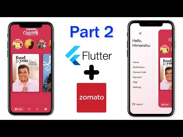 Flutter Zomato App UI Code Tutorial  - Part 2  #flutter