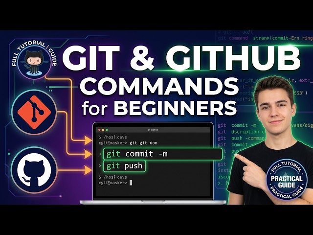 Git & GitHub Commands for Beginners | Complete Practical Tutorial