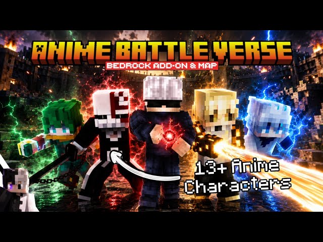 Best Anime Addon Mcpe 1.26+ | Anime Battle Verse Addon Showcase | Minecraft Bedrock