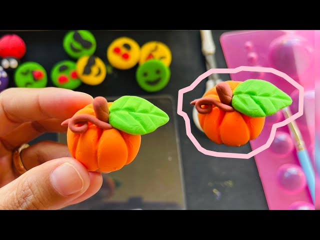 How to Make a Cute Clay Pumpkin | Easy Air Dry Clay Tutorial for Beginner 🎃