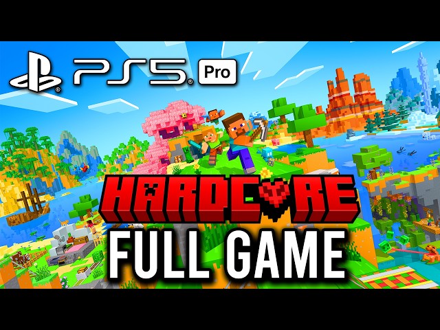 Minecraft Hardcore - PS5 PRO Bedrock Edition - FULL GAME Walkthrough - No Commentary
