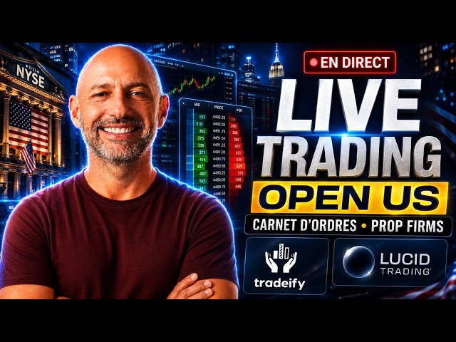 🔴 Session de scalping EN DIRECT – Carnet D'ordres / Niveaux d'options / Market Profile