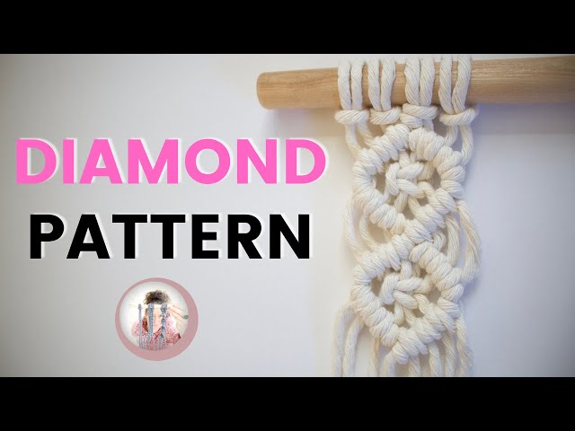 Macrame Diamond Pattern  |  Double Half Hitch Diamond