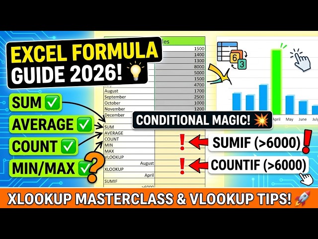 10 Excel Formulas in 1 Minute! #excel #exceltips