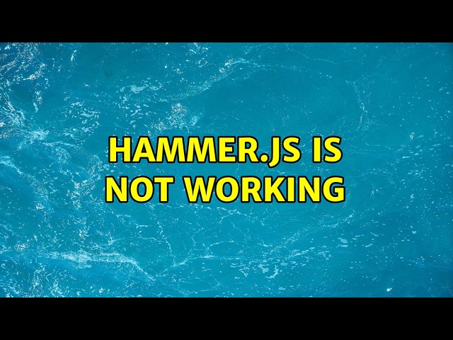 Hammer.js is not working