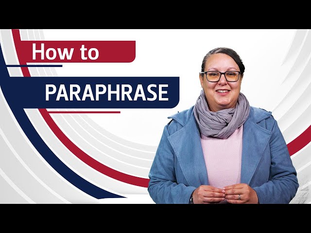How to paraphrase - UFS OWL