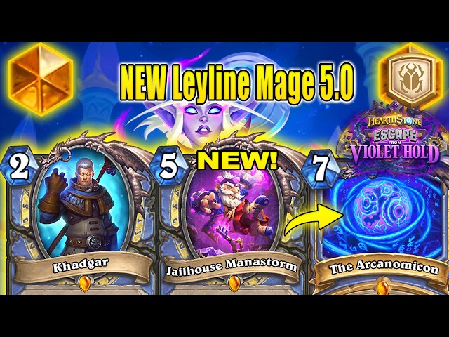 Leyline Mage Deck 5.0 With Millhouse Is Super Strong Actually! Escape from Violet Hold | Hearthstone