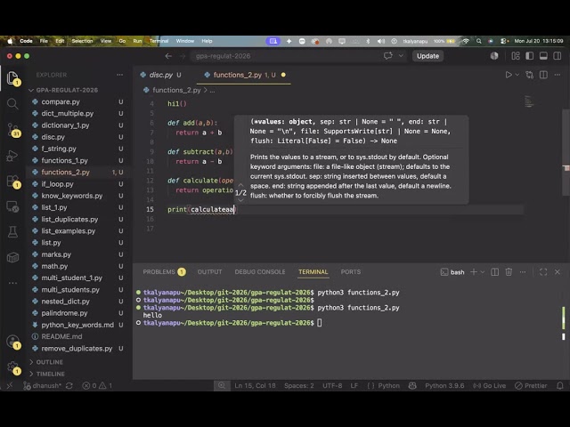 Python Functions -2
