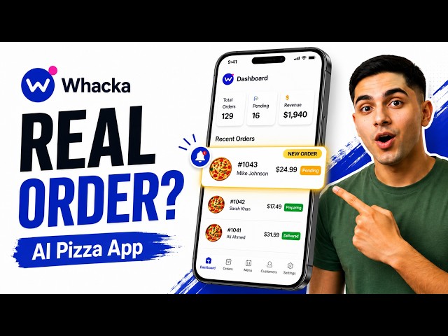 I Built a Pizza Shop App with AI in 5 Minutes, Then Took a Real Order (Whacka)