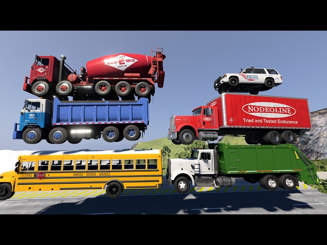 Extreme Driving Challenges With Car Crashes, Fire, Water and Rough Roads | BeamNG.drive #1