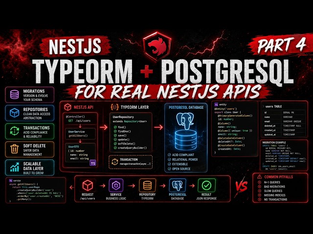 TypeORM + PostgreSQL for Real NestJS APIs