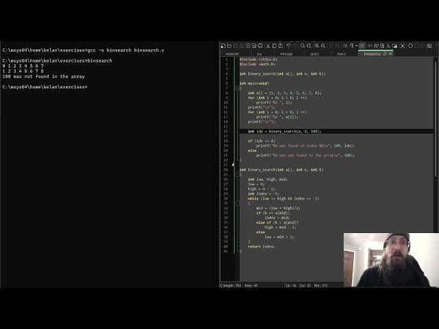 Binary Search in C