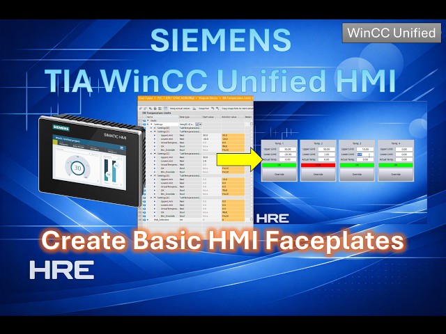 Siemens WinCC TIA Unified HMI Faceplates.