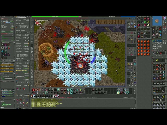 Tibia hunt x4 Azzilon Castle [450+] - 5.5kk Raw Exp Peak (8.25kk 150%)