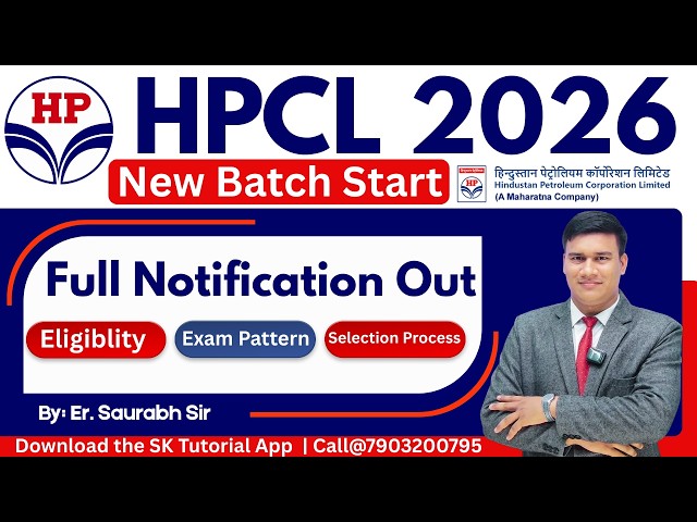 HPCL Recruitment 2026 🔥 Full Notification Out | Salary ₹1.4 Lakh | Apply Now Before Last Date