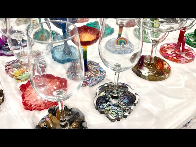 DIY Tutorial Resin Margarita & Wine Glasses - by Karen Governale