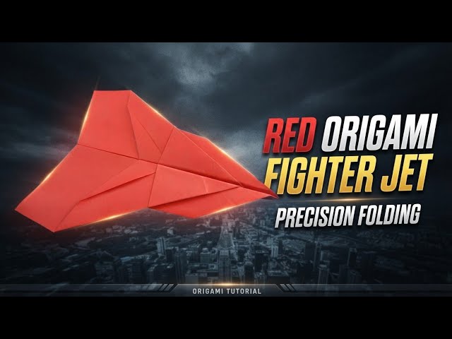 Red Origami Fighter Jet: Precision Folding Tutorial