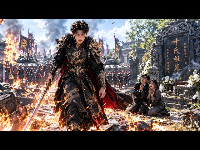 坦克開道，大軍壓境，誓要炸翻葉家陵園！誰料龍王浴火執劍而來，強勢反殺全場！五年之期已到，滅門之仇，他要血債血償！ #滅門之仇#王者歸來#家族復仇#逆襲 #爽劇#王炸開局#巔峰對決