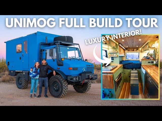 From Military Truck to ULTIMATE DIY Overland 4x4 Camper: Unimog Build Tour (MUST SEE Interior)
