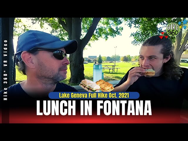 Lake Geneva Full Hike Oct. 2021 - Lunch in Fontana (Hike 360° VR Video)