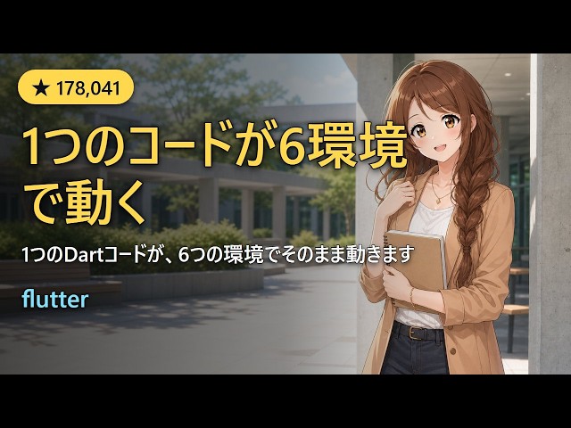 1つのコードで6環境に配れる｜Dart製 flutter/flutter 入門｜モバイル・デスクトップ開発者向け【17.8万スター】