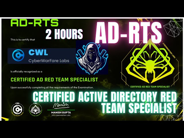 How I Passed AD-RTS in 2 Hours — Certified Active Directory Red Team Specialist - CWL