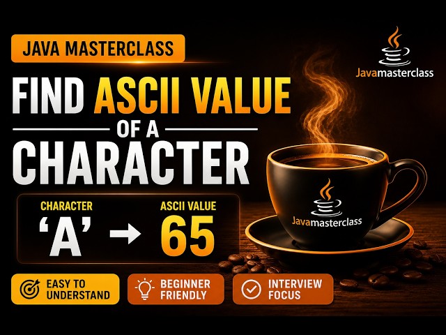 Character to ASCII Value in Java 🔥 | Easy Trick | Java Session 32-By Srinath Sivaramakrishnan