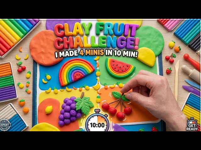  ക്ലേ ആർട്ട് 🍇🍒🍉| Easy DIY Clay Miniatures Tutorial in Malayalam@ArtbyShamna 