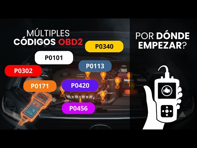 ⚠️ Múltiples Códigos OBD2: ¿Por dónde empezar?【Guía paso a paso】✅