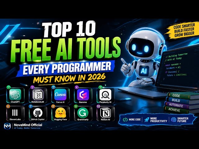 Top 10 FREE AI Tools Every Programmer Must Know in 2026 🤖💻