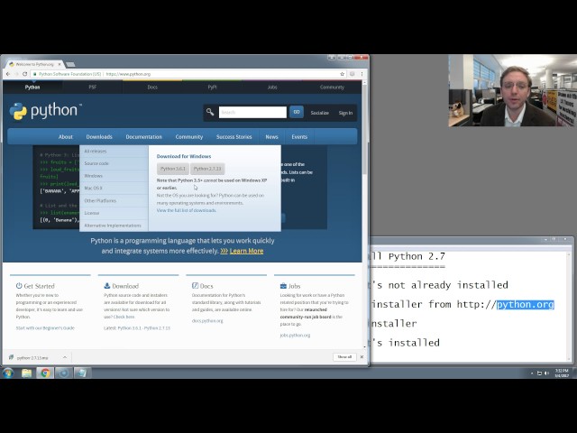 How to install Python 2.7 on Windows [SCREENCAST]