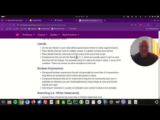 Best Practices Procedural Programming