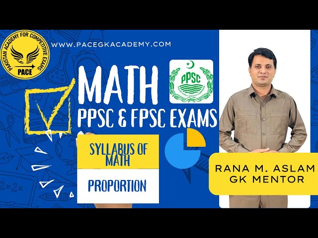 PPSC, FPSC Mathematics for one paper preparation | Proportion Questions with Solution | PPSC Math