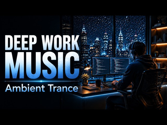 Midnight Coding in the Snow ❄️ Ambient Trance BGM 1 Hour | Slow Tempo