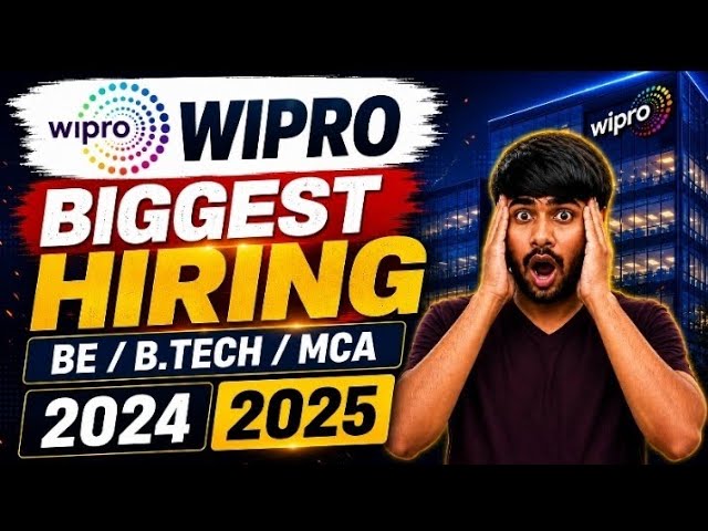 Wipro Biggest Trainee Hiring 2025 | BE/B.Tech/MCA Freshers |  2025 Batch | Apply Now |