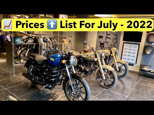 Latest Royal Enfield Price List 2022 | Royal Enfield On Road Price🔥