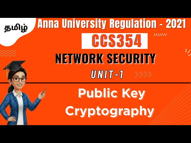 Public Key Cryptography in Tamil | CCS354 Network Security | Anna University Regulation 2021
