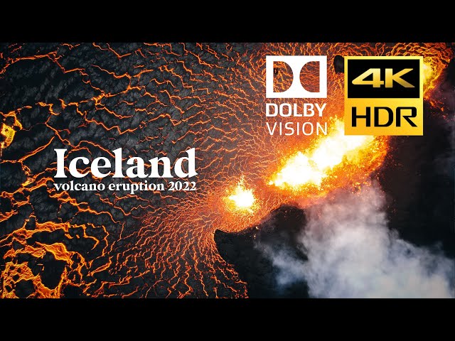2022 Iceland Meladariel Eruption Aerial Photography | Dolby Vision | 4K HDR ｜ Yiran Ding