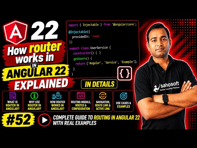 How router works in Angular 22 Explained in Details | Angular 22 complete course