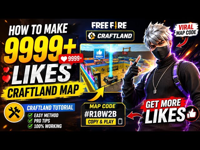 How To Make 9999+ Likes Craftland Map Free Fire Craftland Tutorial | Viral Map Code