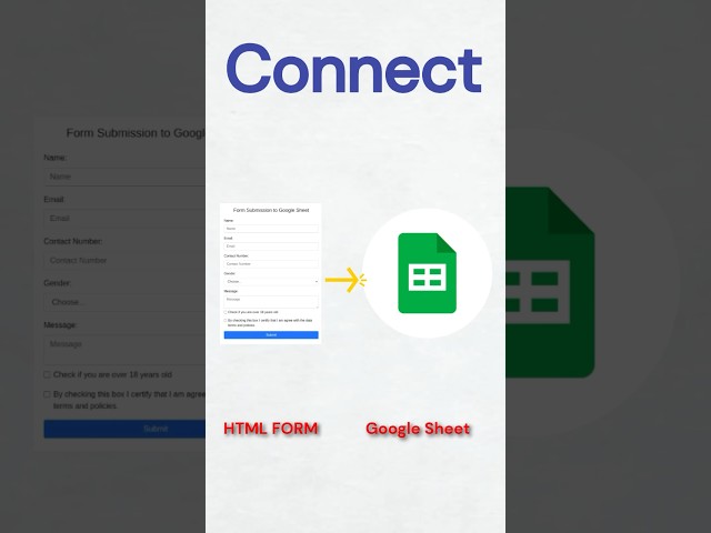 Connect HTML Form with Google Sheets | #python